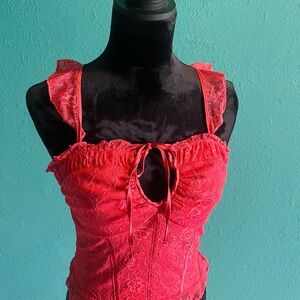 Red Lace top